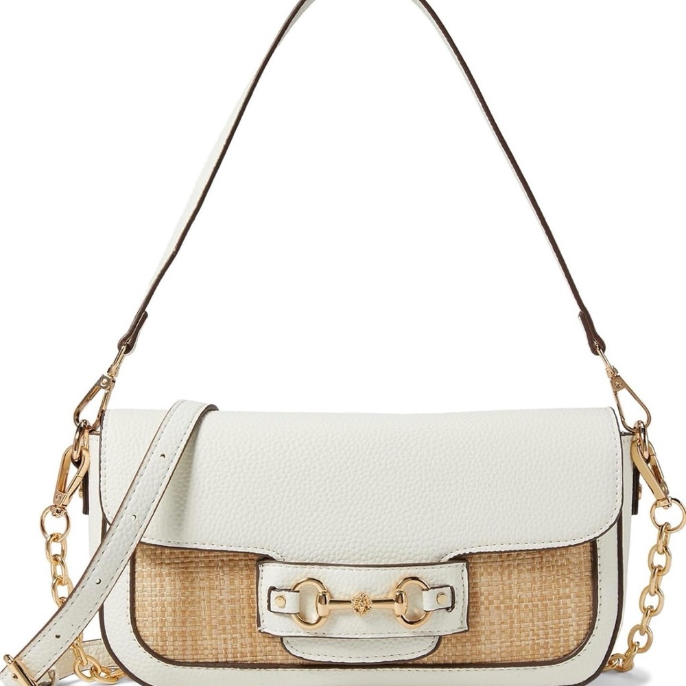 Anne Klein White and Tan Women's Shoulder Bag